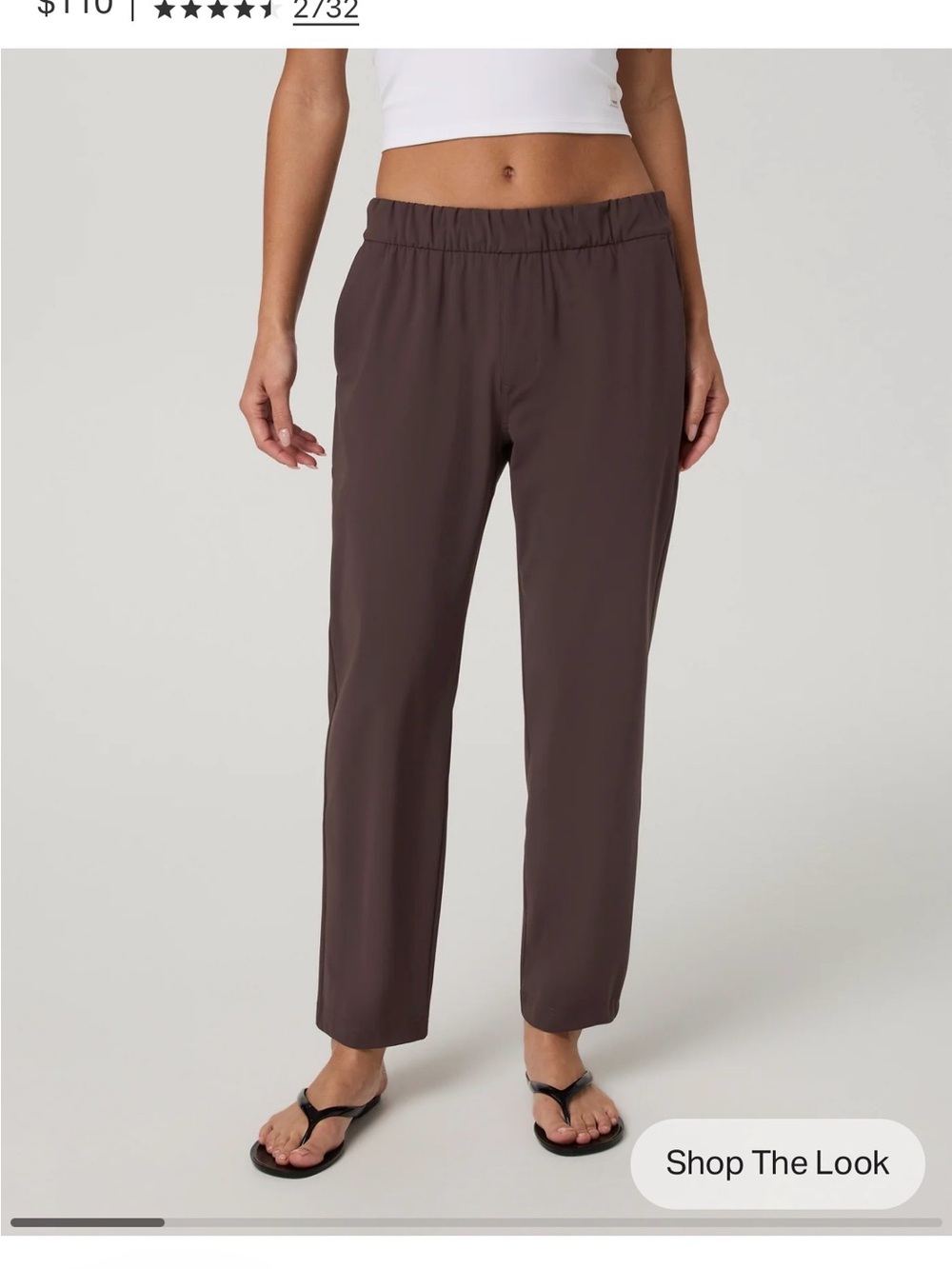 Vuori Straight-Leg Pull-On Pants in Dark Brown